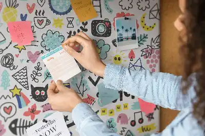 Tableau en liège déco Contours de personnages esquissés