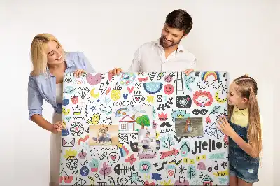 Tableau en liège déco Contours de personnages esquissés
