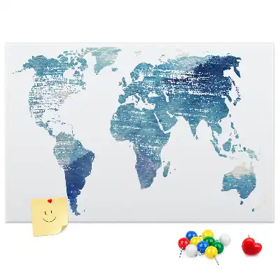 Tableau en liège déco La Terre et ses continents