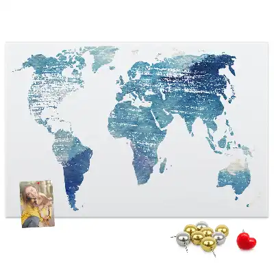 Tableau en liège déco La Terre et ses continents