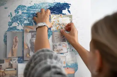 Tableau en liège déco La Terre et ses continents