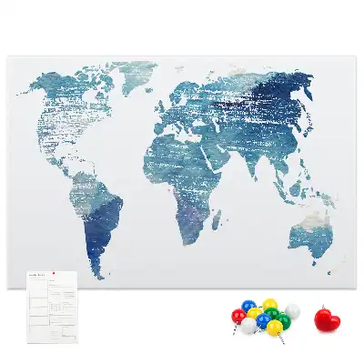 Tableau en liège déco La Terre et ses continents