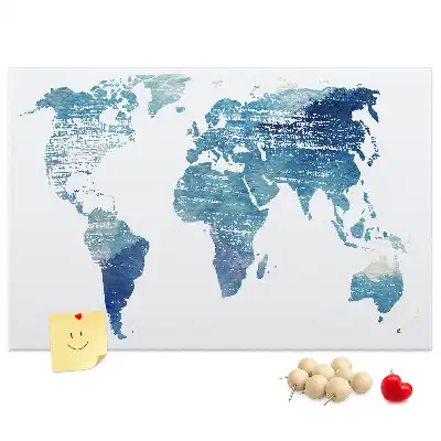 Tableau en liège déco La Terre et ses continents