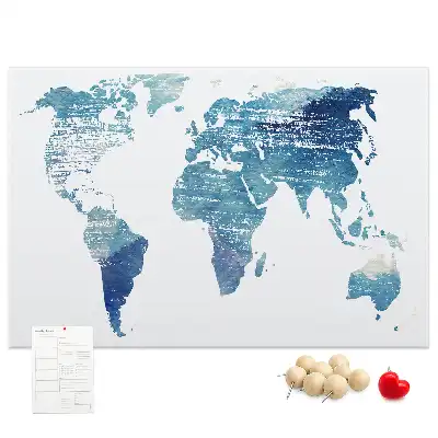 Tableau en liège déco La Terre et ses continents