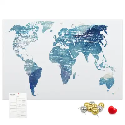 Tableau en liège déco La Terre et ses continents