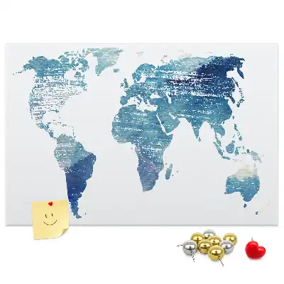 Tableau en liège déco La Terre et ses continents