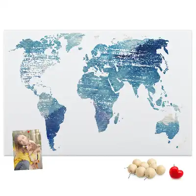 Tableau en liège déco La Terre et ses continents