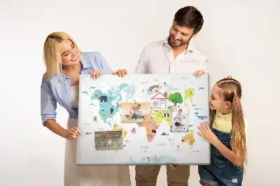 Tableau de liège Animaux sur les continents