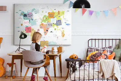Tableau de liège Animaux sur les continents
