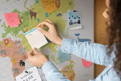 Tableau de liège Animaux sur les continents