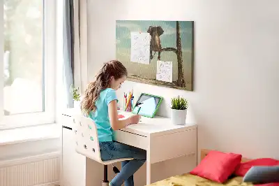 Tableau d’affichage en liège Éléphant dans l'arbre