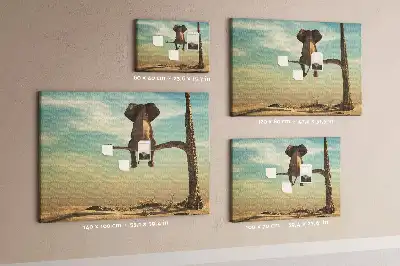 Tableau d’affichage en liège Éléphant dans l'arbre