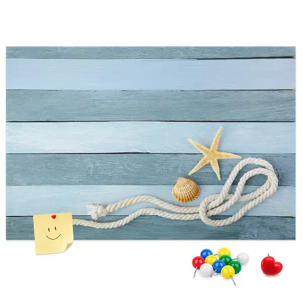 Tableau de liège Planches rayures coquillage
