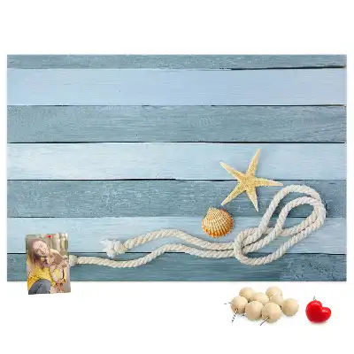 Tableau de liège Planches rayures coquillage