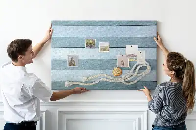 Tableau de liège Planches rayures coquillage