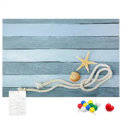 Tableau de liège Planches rayures coquillage