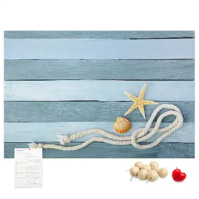 Tableau de liège Planches rayures coquillage