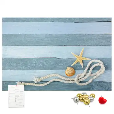 Tableau de liège Planches rayures coquillage