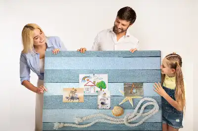 Tableau de liège Planches rayures coquillage