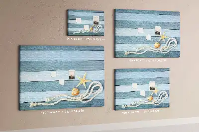 Tableau de liège Planches rayures coquillage