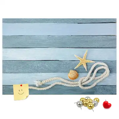 Tableau de liège Planches rayures coquillage