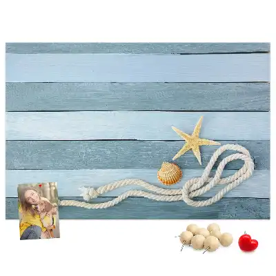 Tableau de liège Planches rayures coquillage