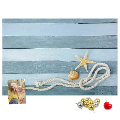 Tableau de liège Planches rayures coquillage