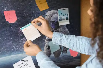 Tableau en liège déco Astronaute