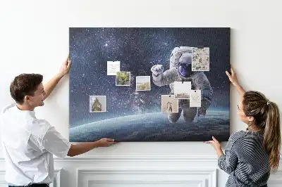 Tableau en liège déco Astronaute