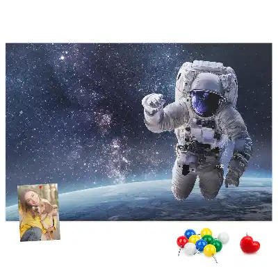 Tableau en liège déco Astronaute