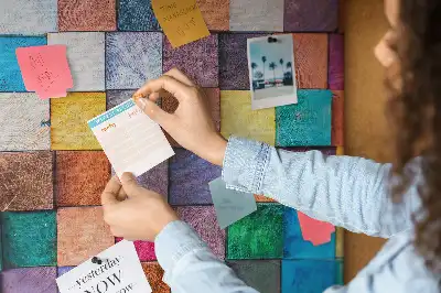 Tableau de liège Cubes en bois