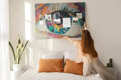 Tableau en liège déco Pupille de l'œil humain