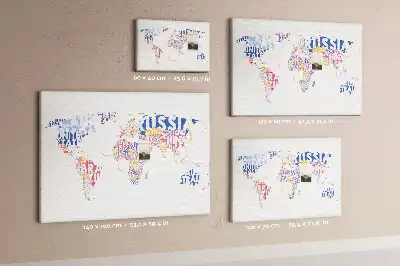 Tableau de liège Carte avec frontières des pays