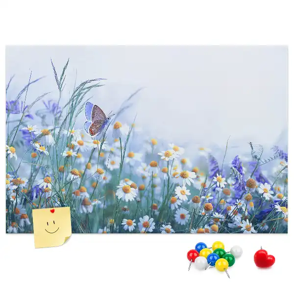 Tableau d’affichage en liège Papillon dans le pré
