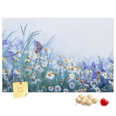 Tableau d’affichage en liège Papillon dans le pré