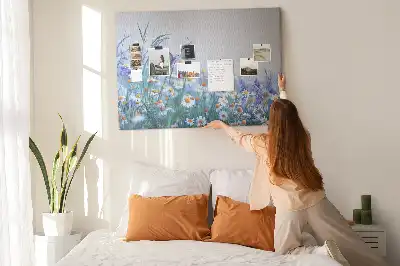 Tableau d’affichage en liège Papillon dans le pré