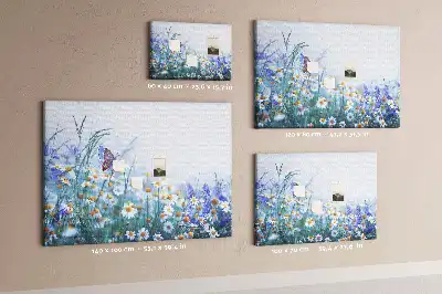 Tableau d’affichage en liège Papillon dans le pré