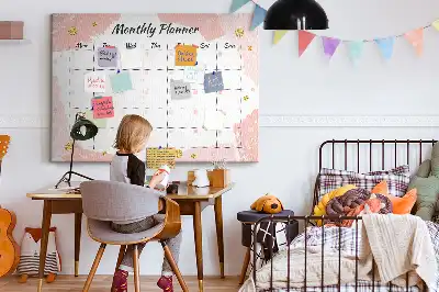 Tableau d’affichage en liège Planification mensuelle tâches