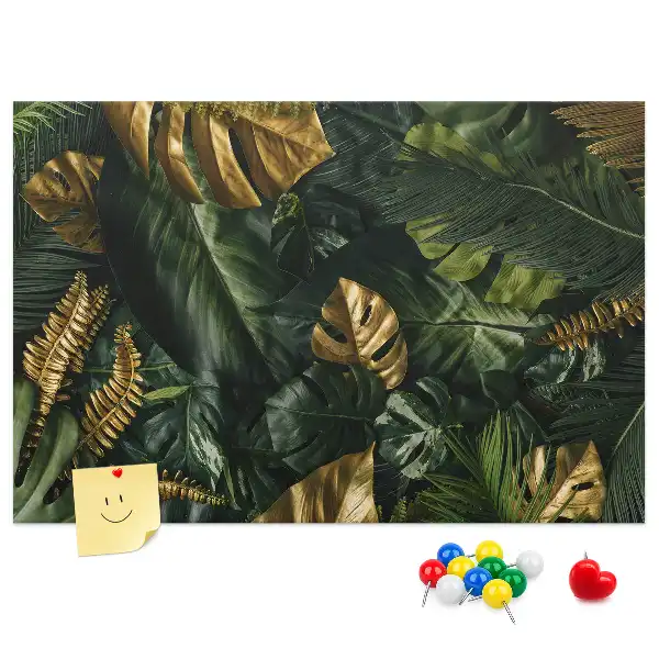 Tableau d’affichage en liège Feuilles jungle