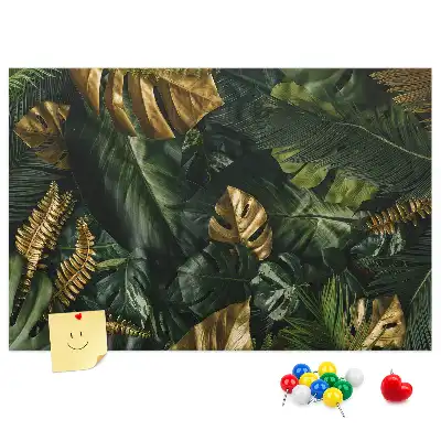 Tableau d’affichage en liège Feuilles jungle