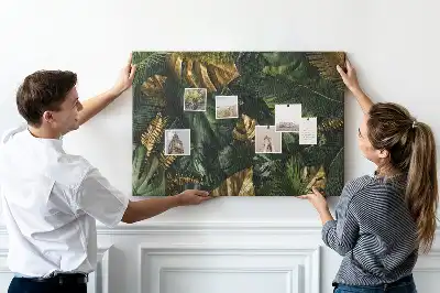 Tableau d’affichage en liège Feuilles jungle
