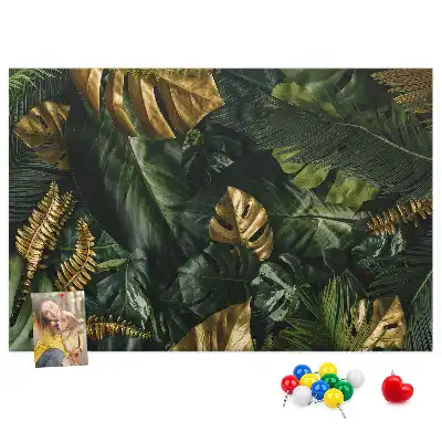 Tableau d’affichage en liège Feuilles jungle
