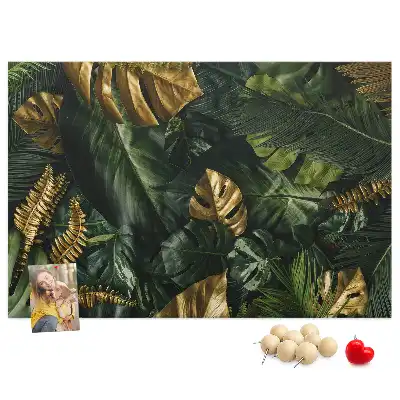 Tableau d’affichage en liège Feuilles jungle