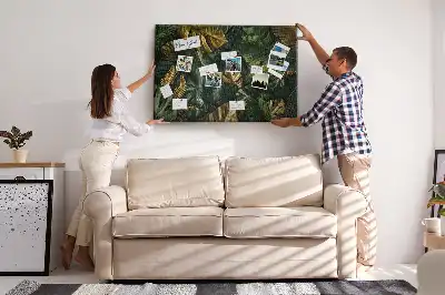 Tableau d’affichage en liège Feuilles jungle
