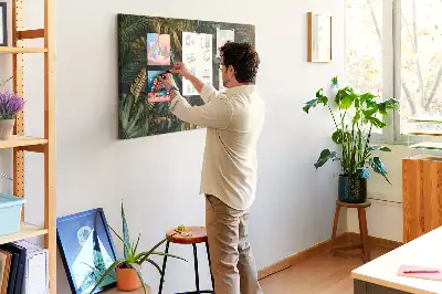 Tableau d’affichage en liège Feuilles jungle