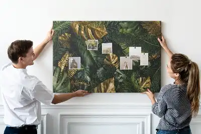 Tableau d’affichage en liège Feuilles jungle