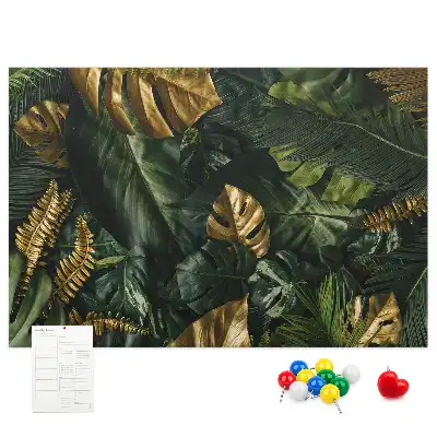 Tableau d’affichage en liège Feuilles jungle