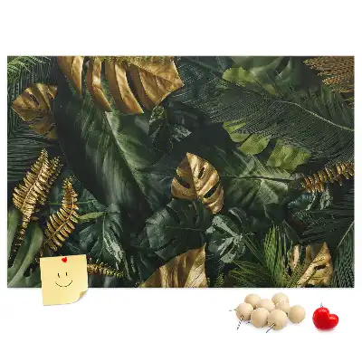 Tableau d’affichage en liège Feuilles jungle
