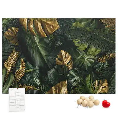 Tableau d’affichage en liège Feuilles jungle