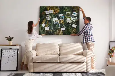 Tableau d’affichage en liège Feuilles jungle